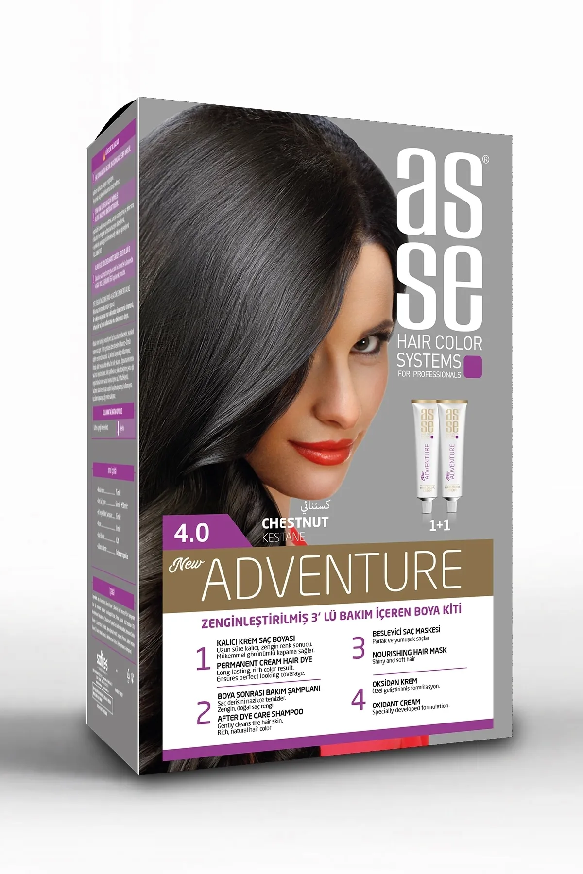 ASSE (4.0) SAÇ BOYA SETİ KESTANE (50+50 ML)