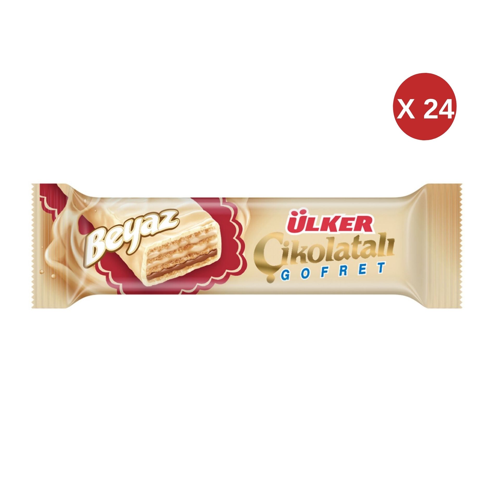ÜLKER ÇİK. GOFRET BEYAZ  35 GR ( 24 ADET )