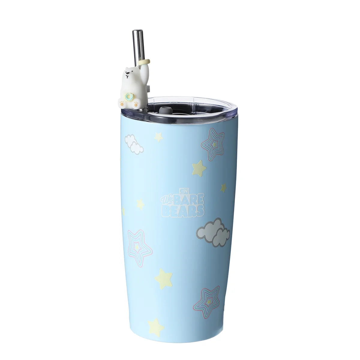 We Bare Bears Lisanslı Pipetli Termos (530Ml)