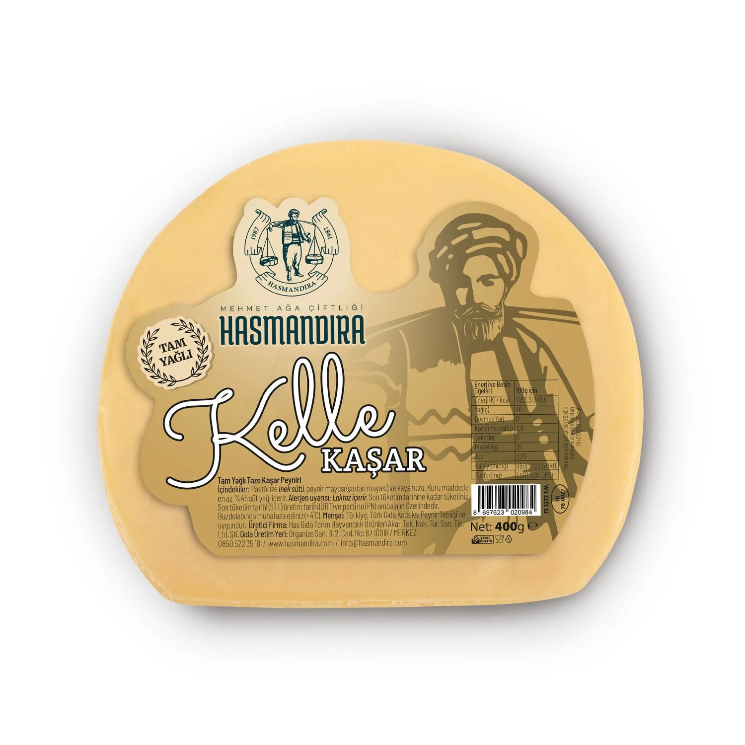 HASMANDIRA KELLE KAŞARI 400 GR
