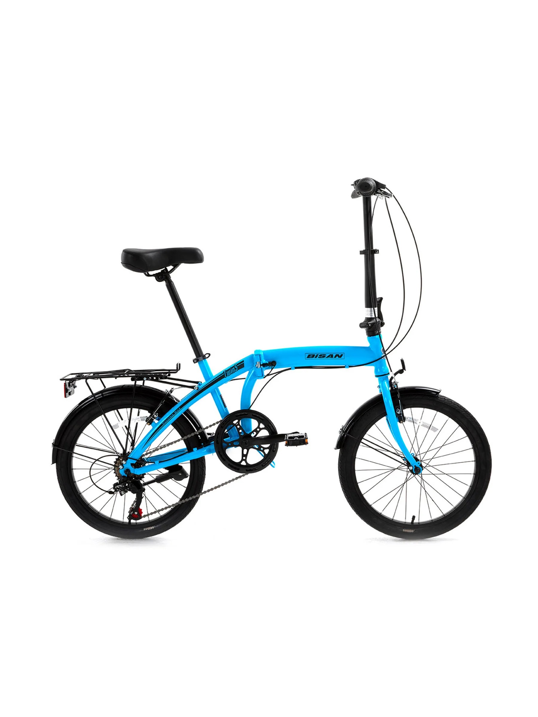 BİSAN TWIN-S KATLANIR BİSİKLET 20 JANT AÇIK MAVİ 6