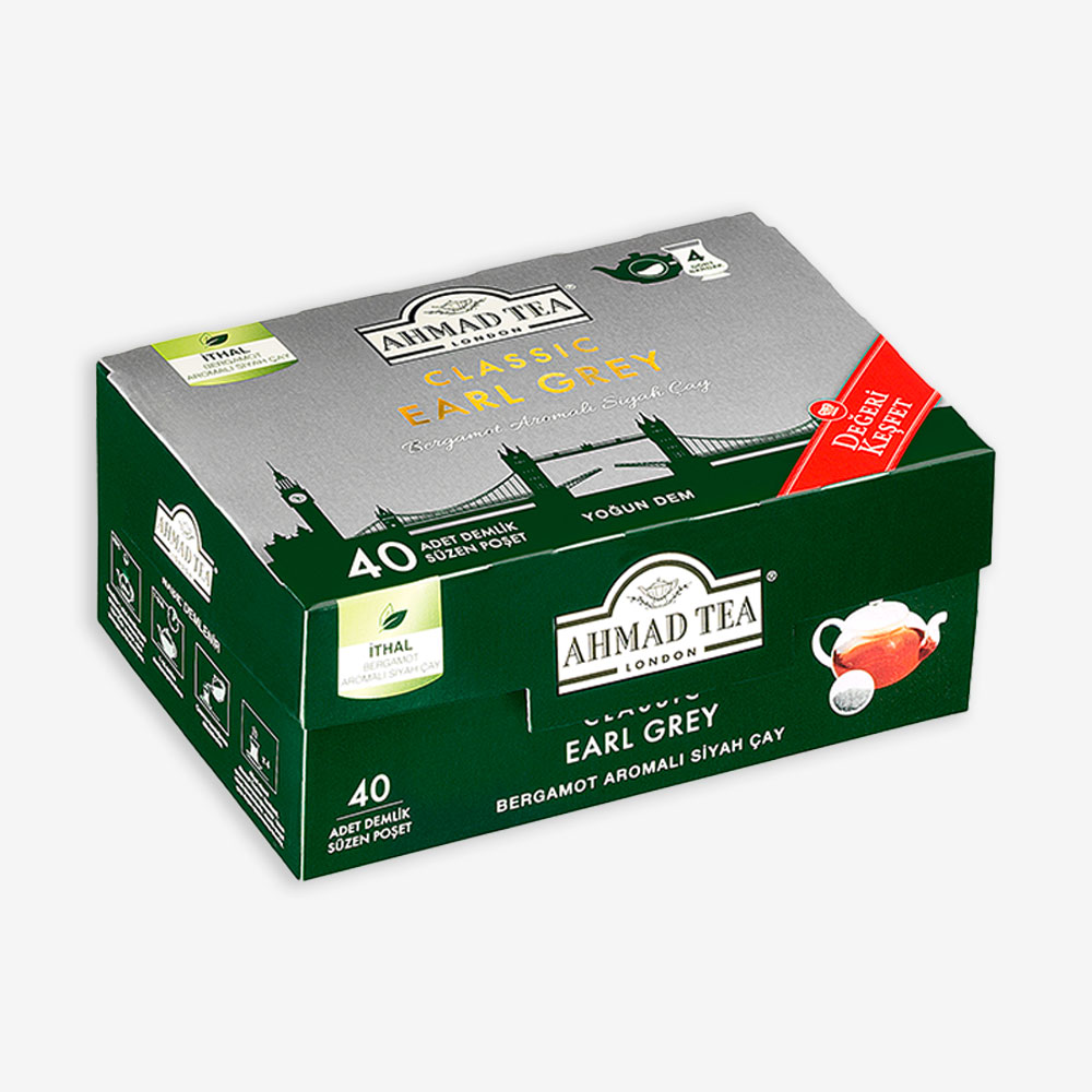  AHMAD TEA CLASSIC EARL GREY 40 DEMLİK ÇAY-2800 12 ADET