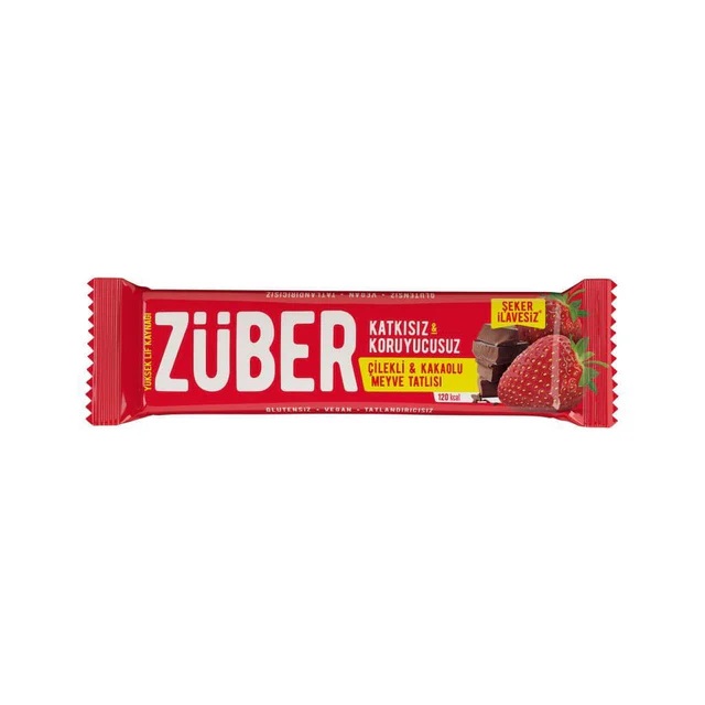 ZÜBER Çilekli ve Kakaolu Meyve Bar 40gr 1 ADET