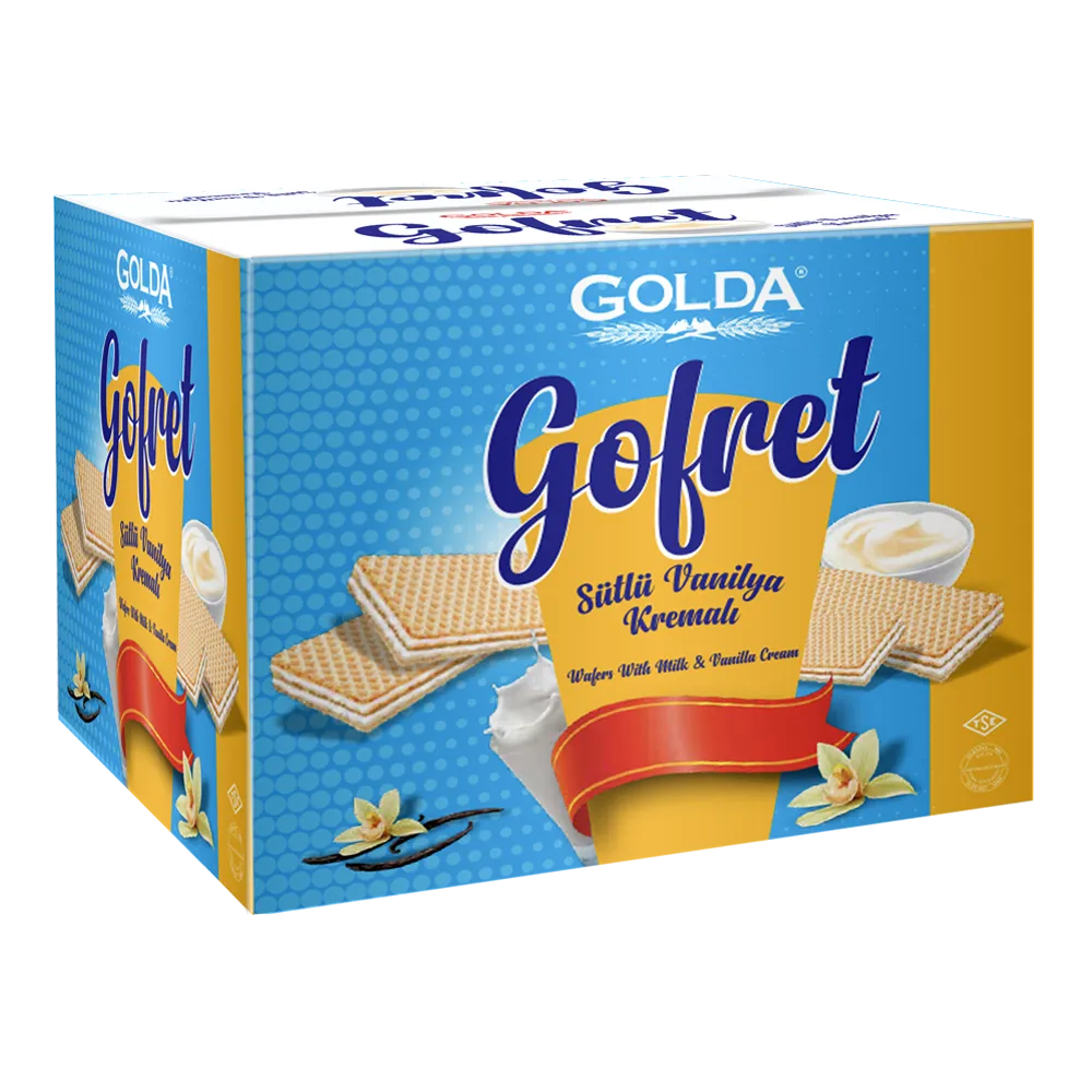 GOLDA SÜTLÜ VANİLYA AROMALI GOFRET (800GR