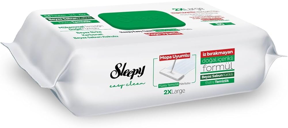 SLEEPY MOP UYUMLU YÜZEY TEM.HAVLUSU BEYAZ SABUN 2X