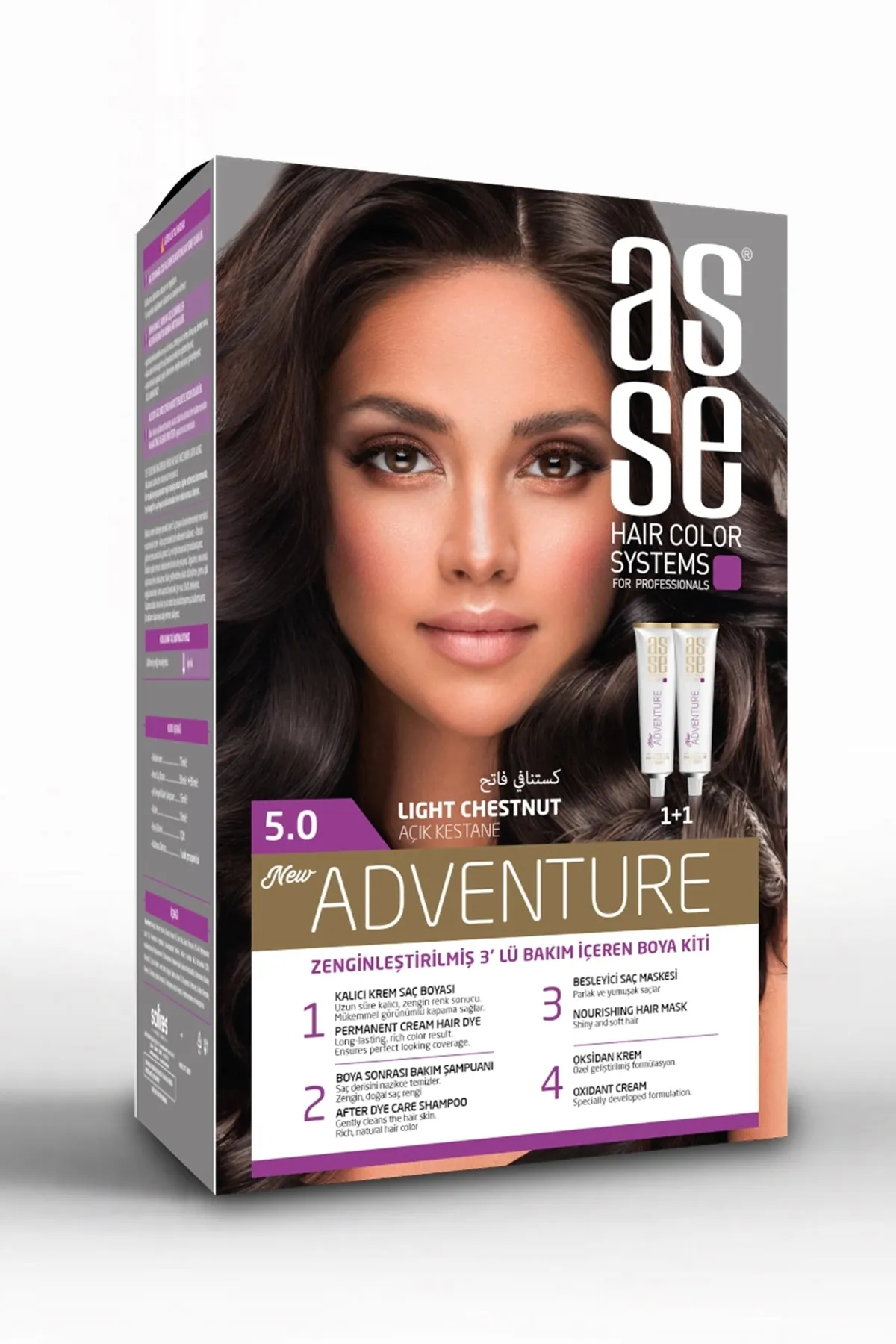 ASSE (5.0) SAÇ RENKLERİ SETİ AÇIK KESTANE (50+50 ML)