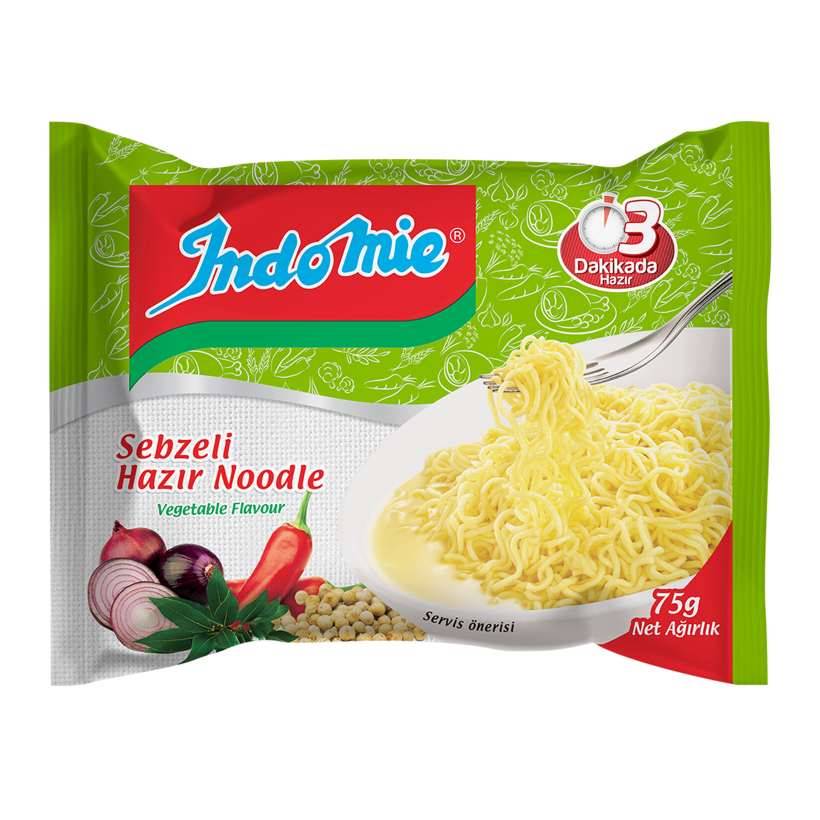 INDO MIE NOODLES SEBZELİ 75GR
