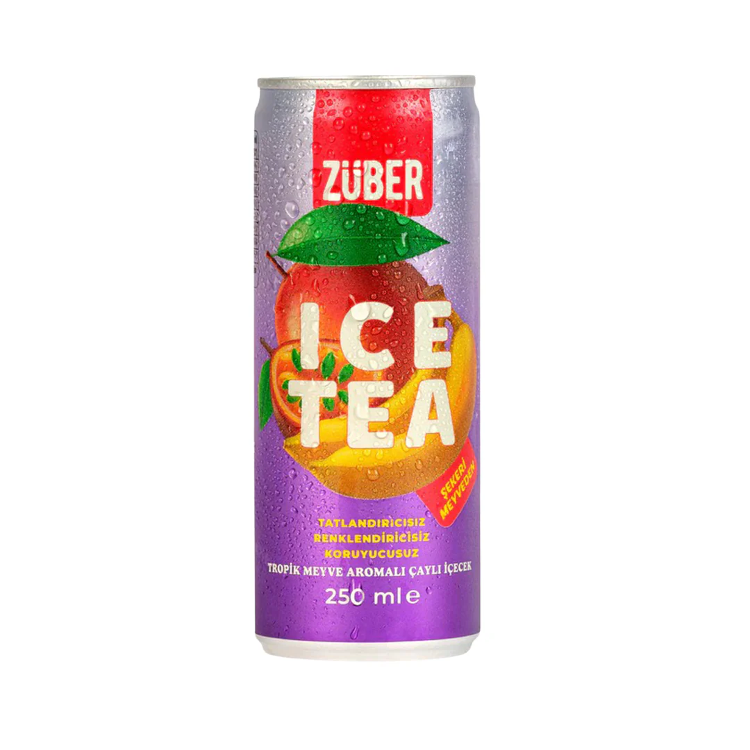 ZÜBER ICE TEA TROPİK MEYVE AROMALI 24*250 ML