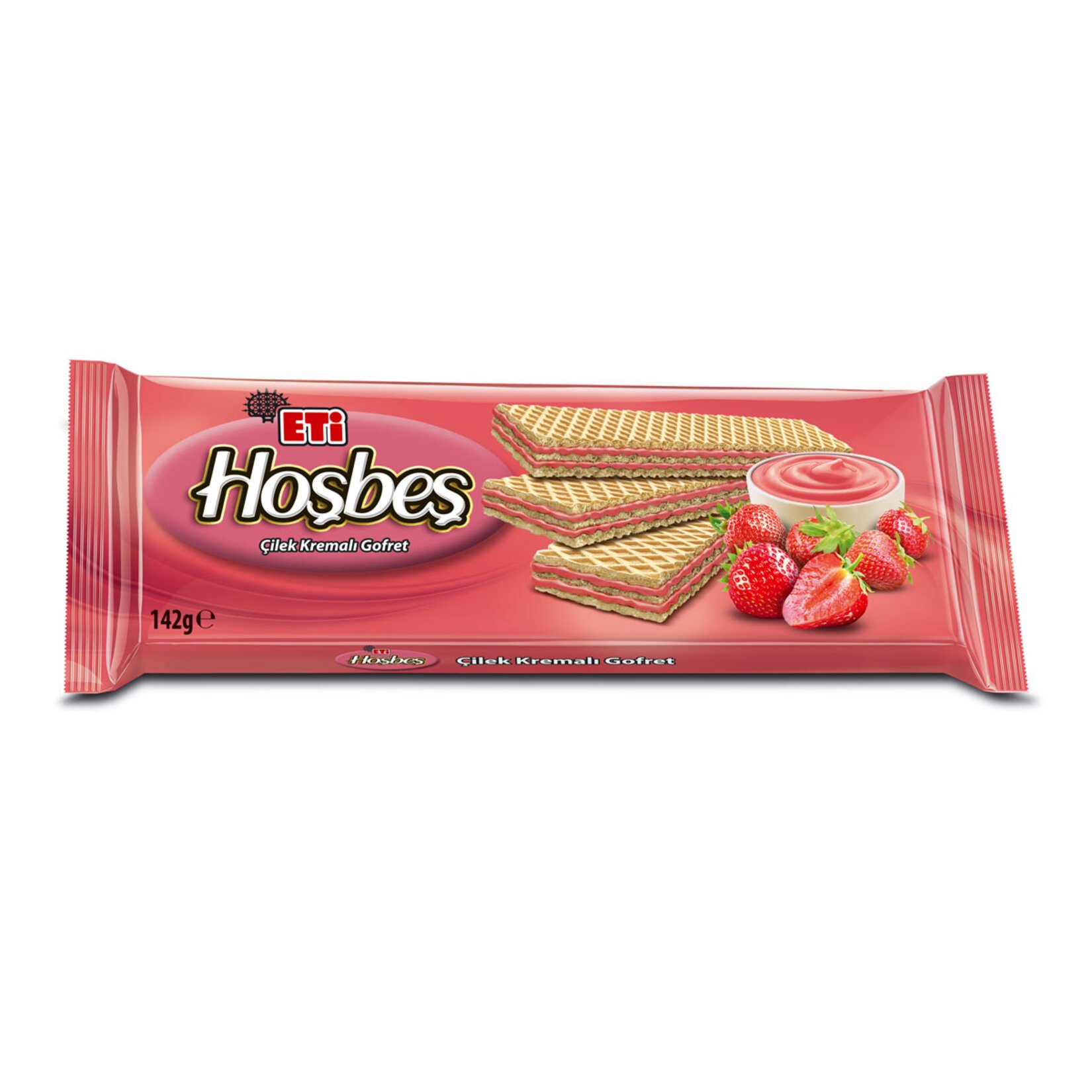 ETİ HOŞBEŞ ÇİLEK KREMALI GOFRET 142 GR