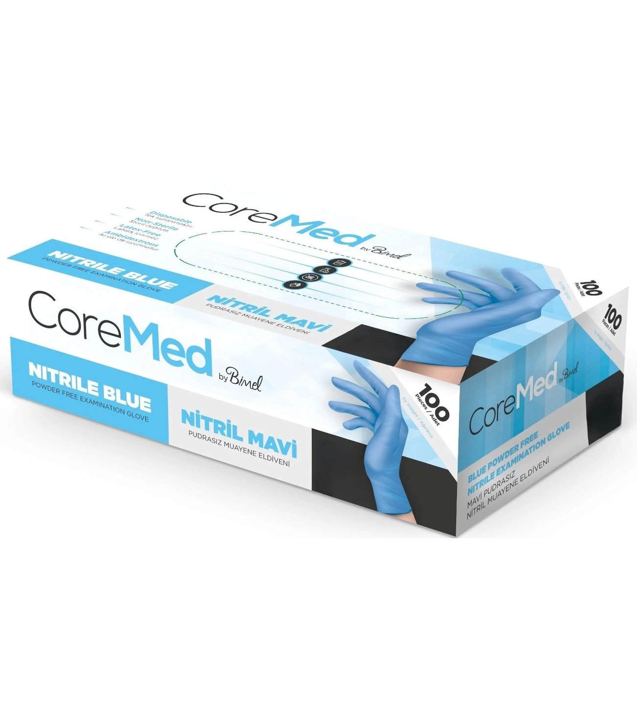 COREMED MUAYENE ELDİVENİ PUDRASIZ 100'LÜ (LVE M)