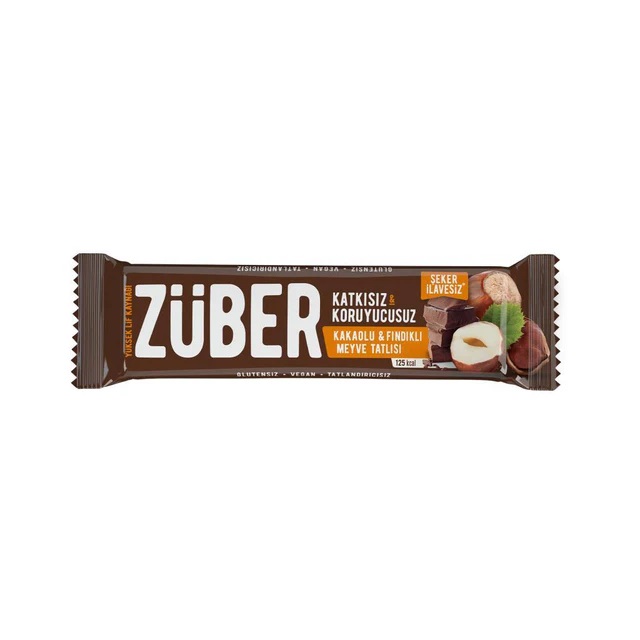  ZÜBER Fındık ve Kakaolu Meyve Bar 40gr 1 ADET