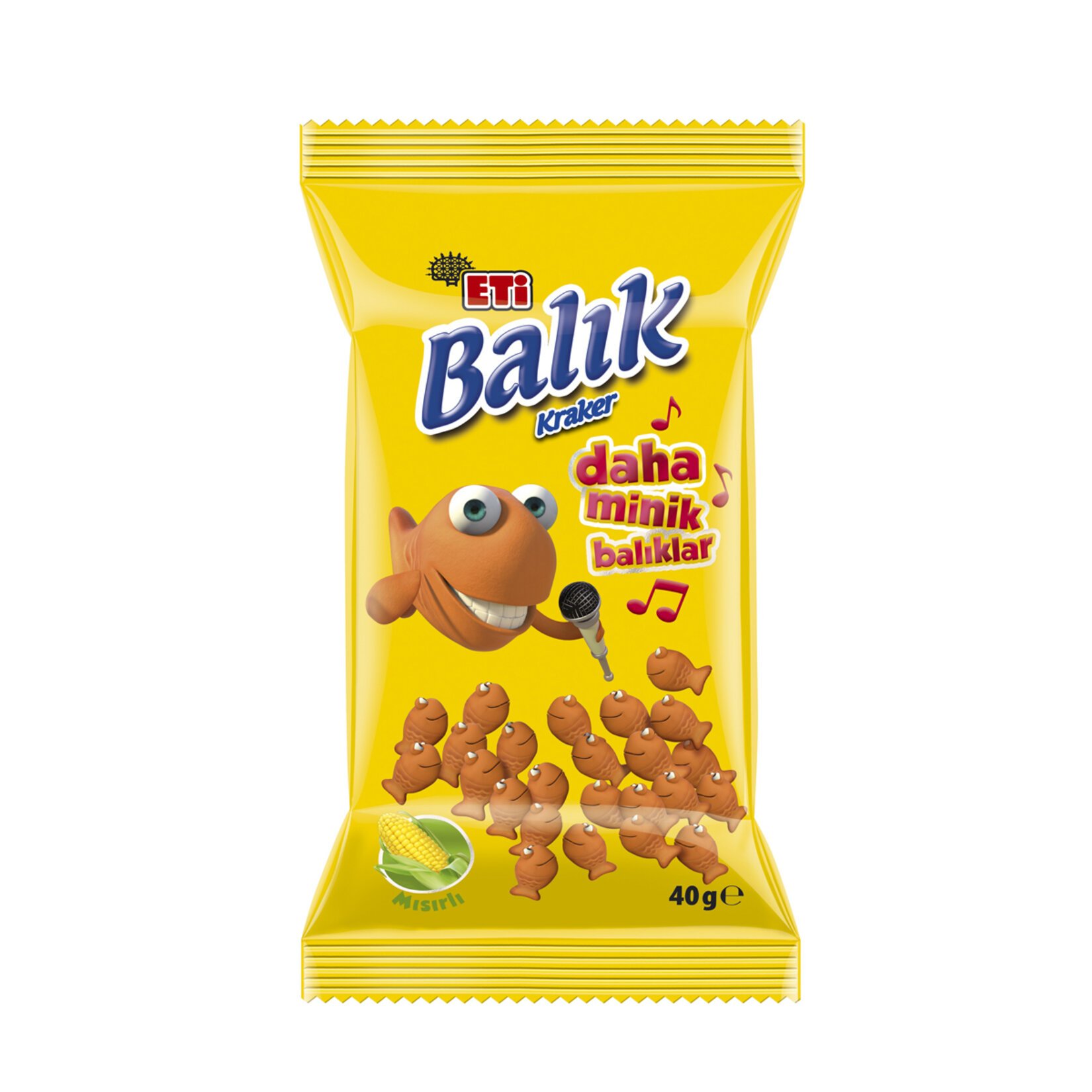 ETİ BALIK KRAKER MISIRLI 40 GR ( 18 ADET )