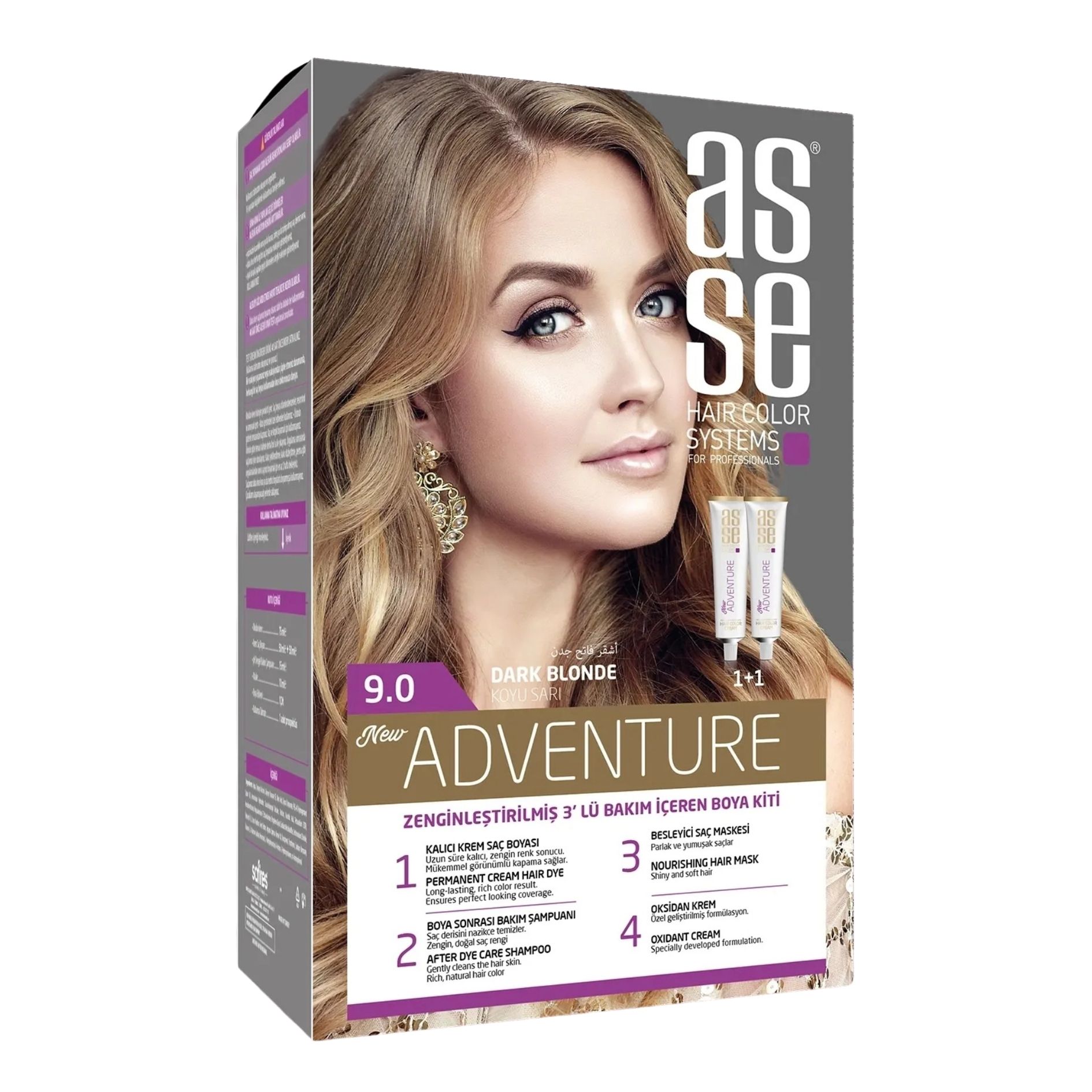 ASSE (9.0) SAÇ RENKLERİ SETİ KOYU SARI (50+50 ML)