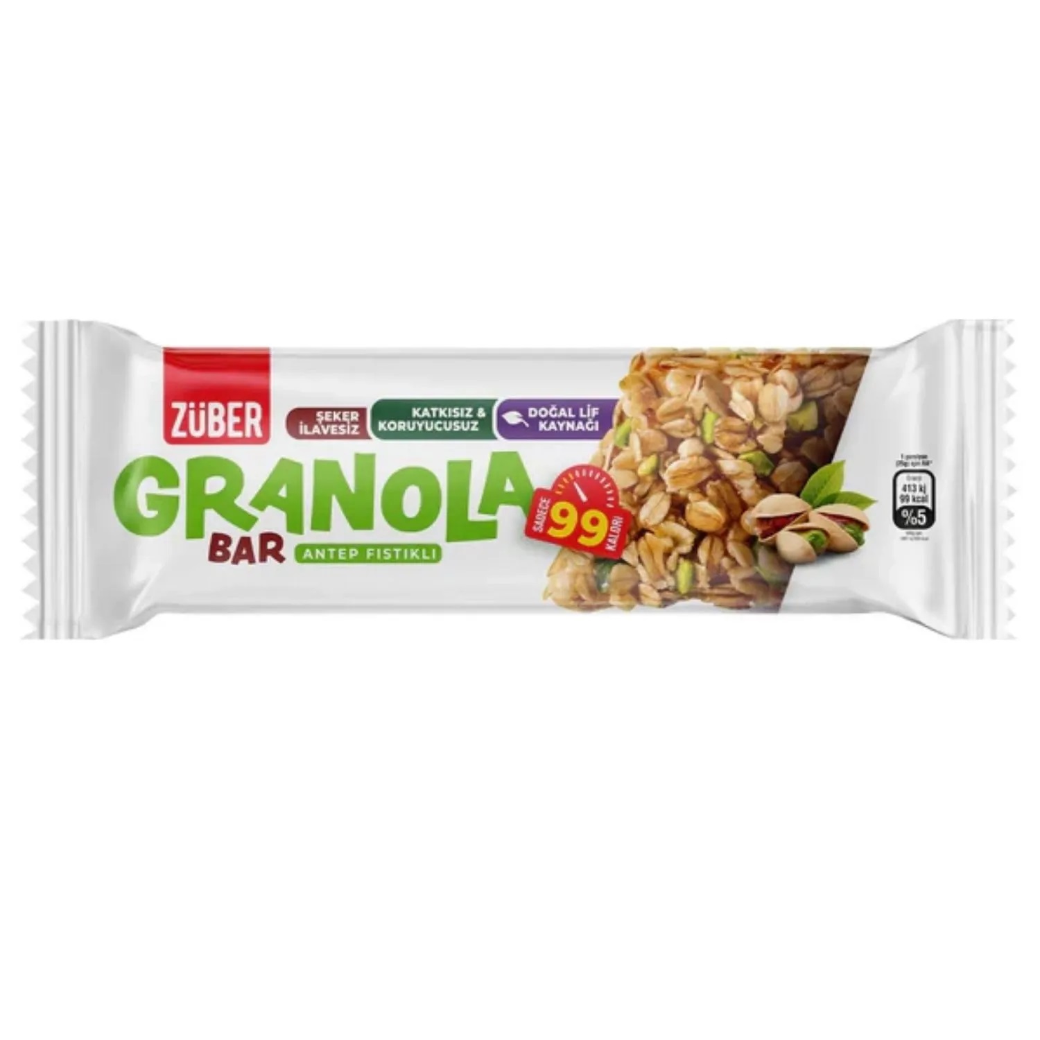  ZÜBER Granola Bar Antep Fıstıklı 25gr 1 ADET