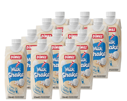 DİMES VANİLYALI MİLKSHAKE 310 ML 12 ADET