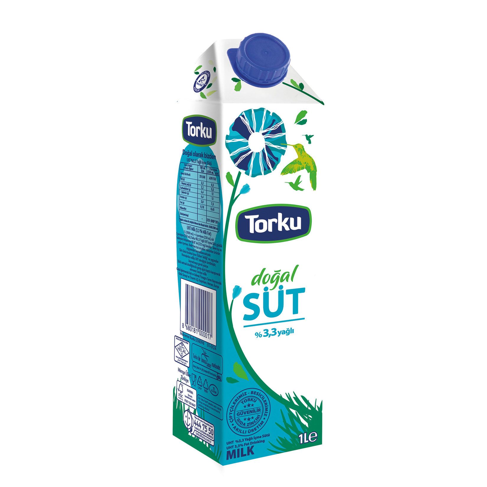 TORKU 1/1 LT UHT YAĞLI SÜT 