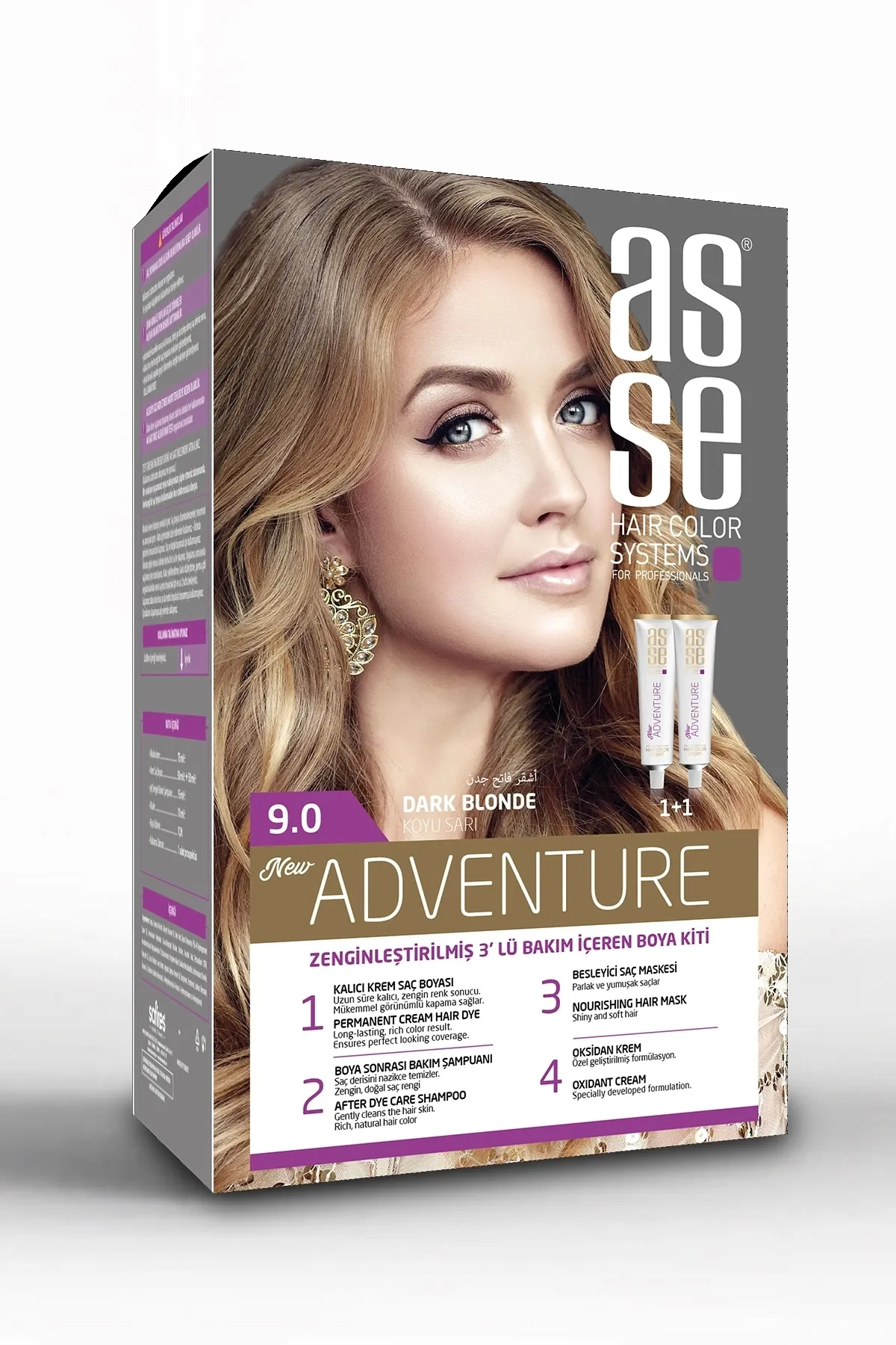 ASSE (9.0) SAÇ RENKLERİ SETİ KOYU SARI (50+50 ML)
