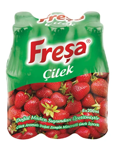 FREŞA ÇİLEK AROMALI MADEN SUYU 200 ML (6 ADET)