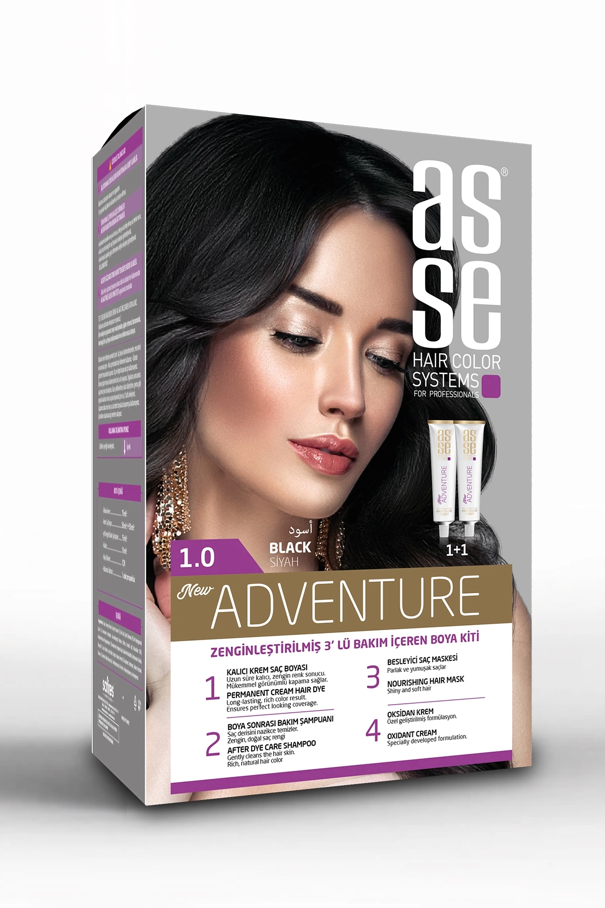 ASSE (1.0) SAÇ RENKLERİ SETİ SİYAH (50+50 ML)