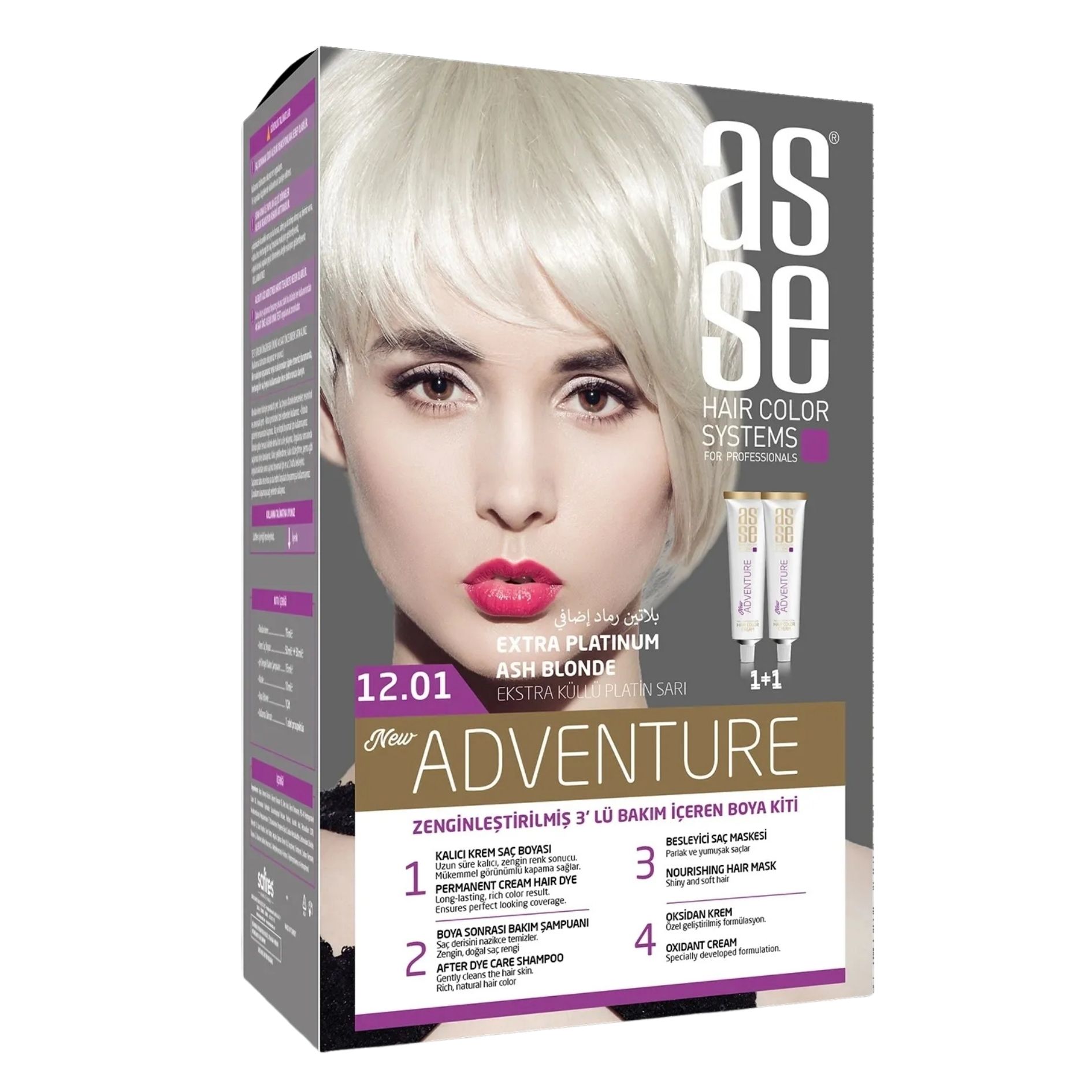 ASSE (12.01) SAÇ RENKLERİ SET BOYA EKSTRA KÜLLÜ PL