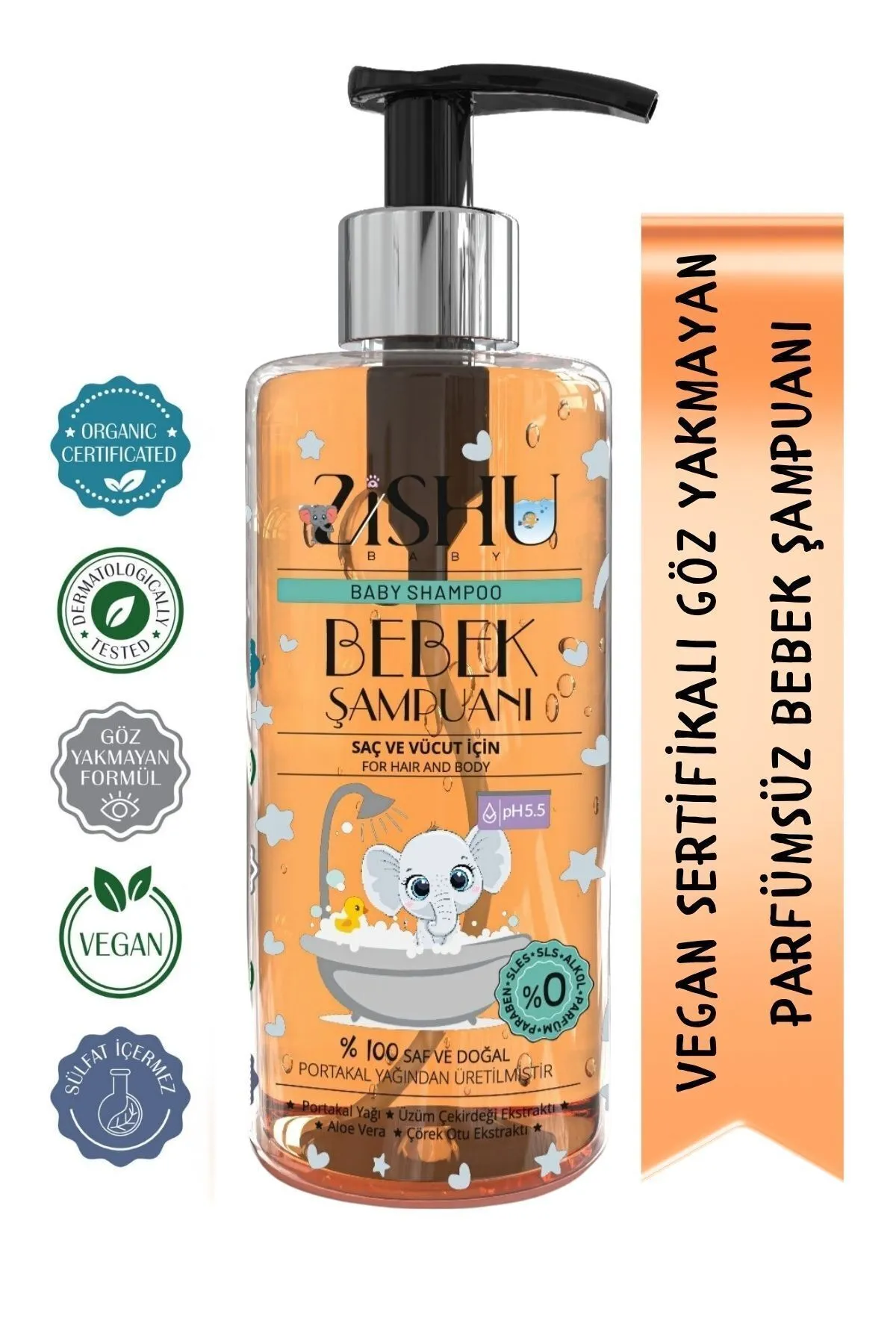 ZİSHU -  BEBEK SAÇ VE VÜCUT ŞAMPUANI 400 ML 