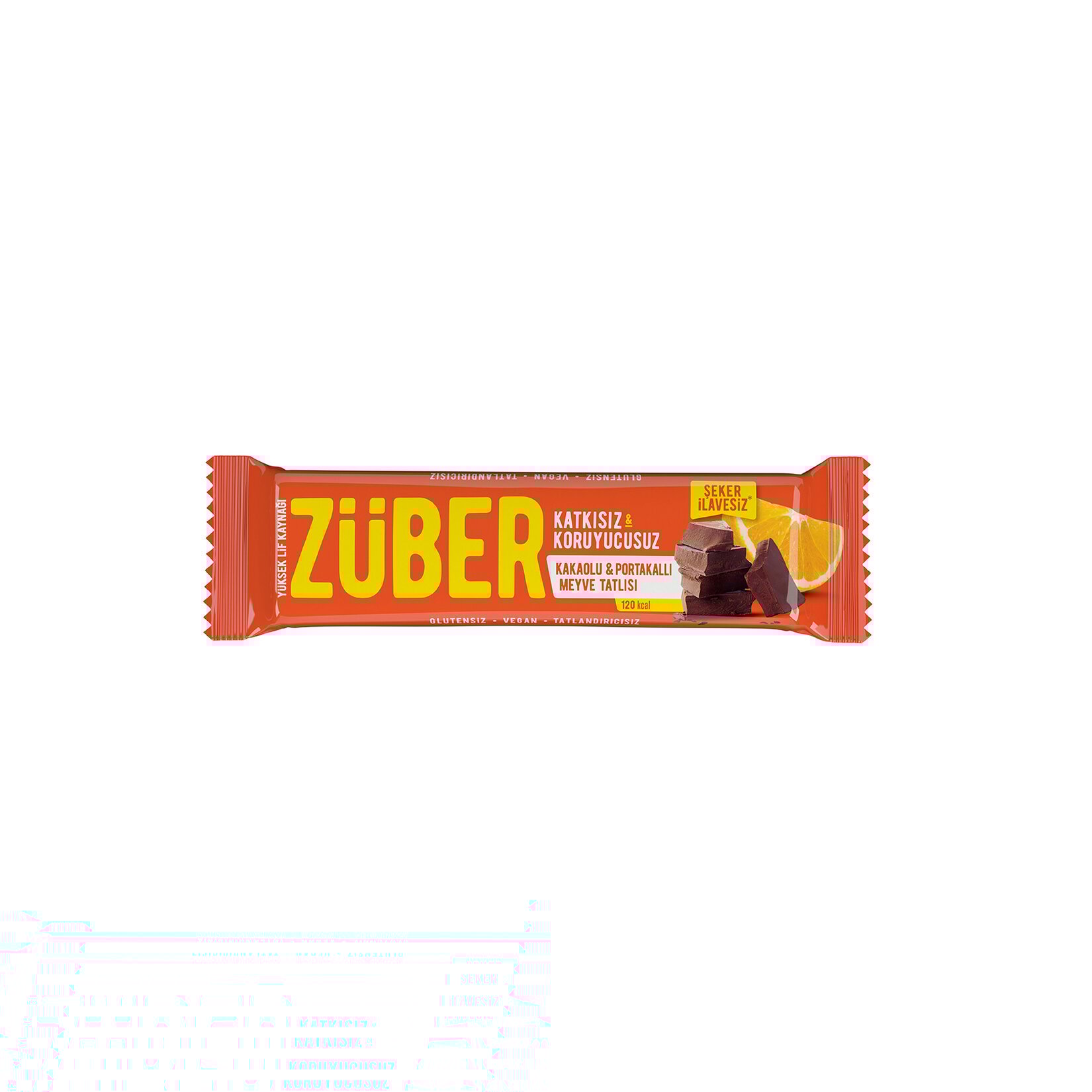  ZÜBER Kakaolu ve Portakallı Meyve Bar 40gr 12 ADET