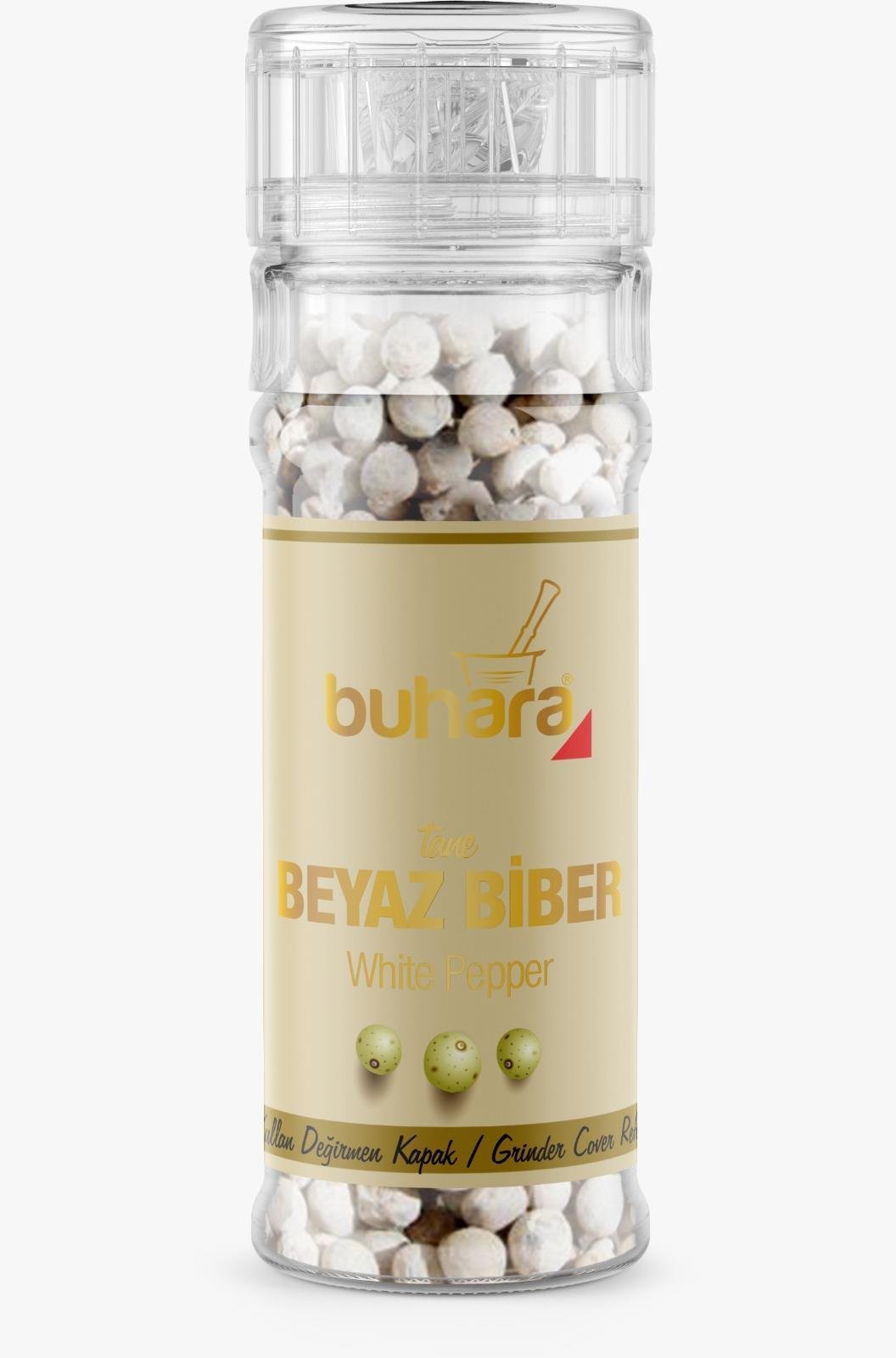 BUHARA BEYAZ BİBER TANE DEĞİRMEN CAM 50 GR