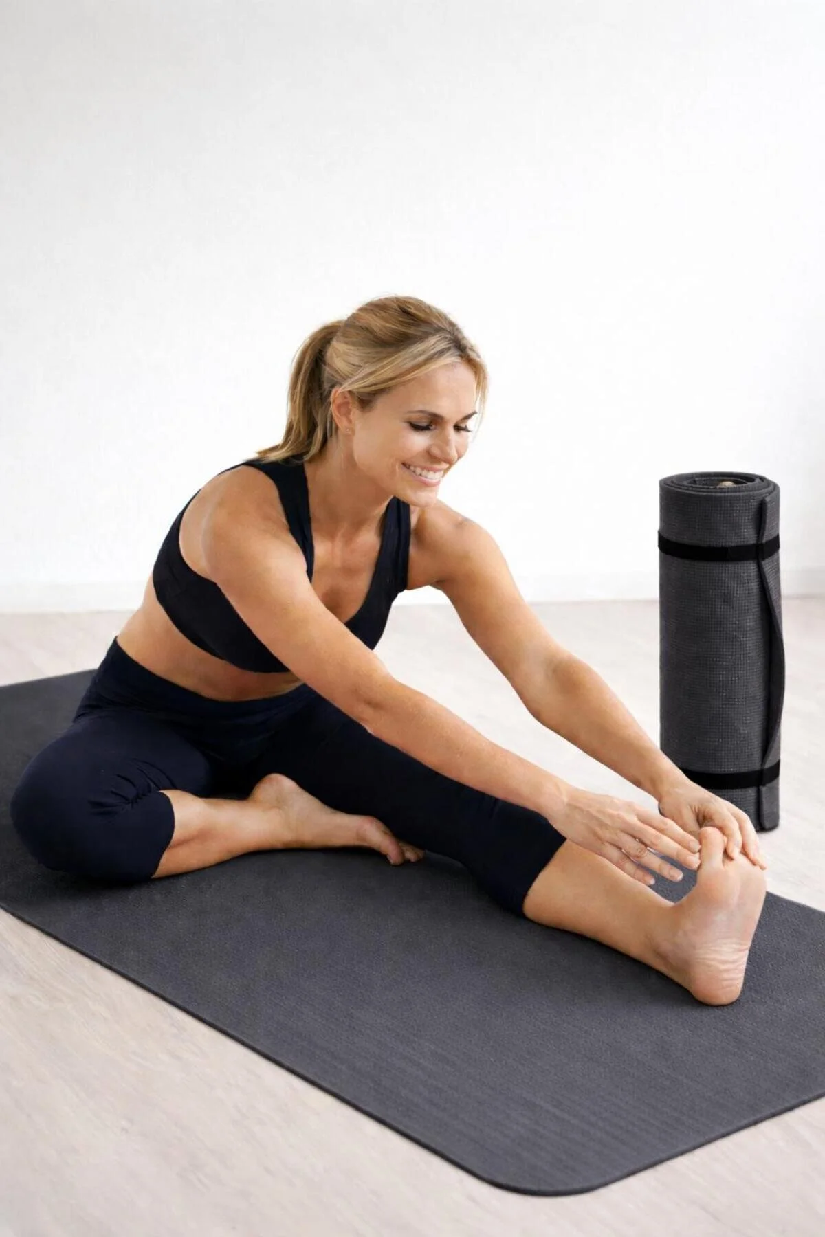 FITNESS MATI 6,5 MM SİYAH 150X50