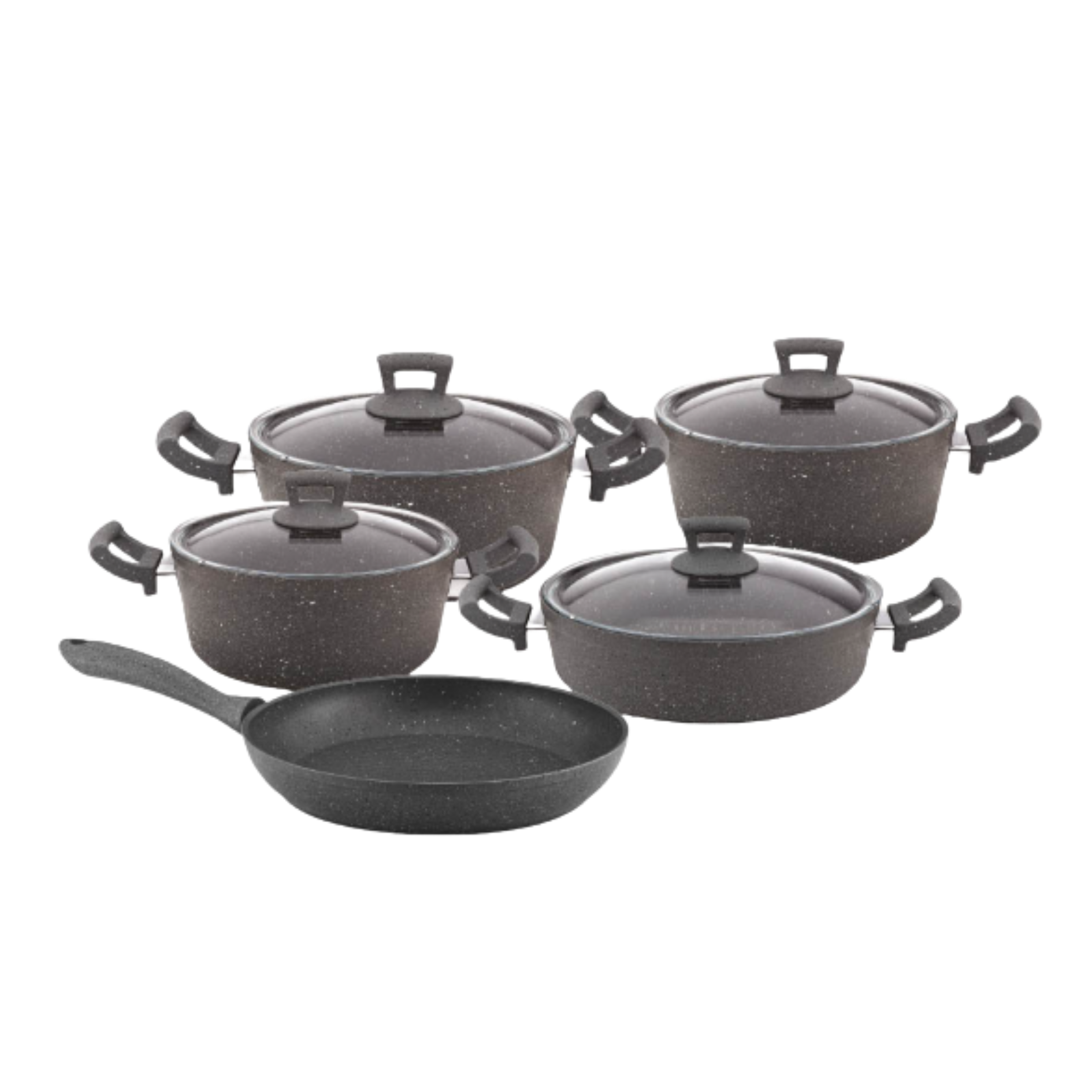 HASCEVHER GLORİA 7 PCS SİLİKON TENCERE SİYAH YEŞİL