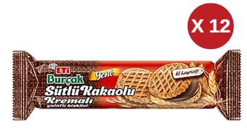 ETİ BURÇAK KAKAO KREMALI 100 GR ( 12 ADET )