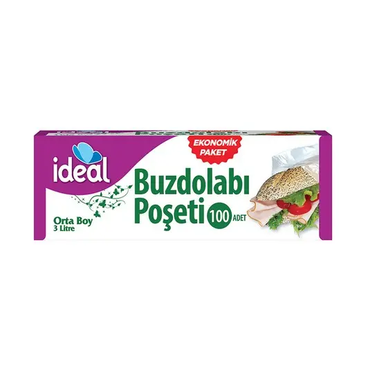 İDEAL BUZDOLABI POŞETİ ORTA BOY 24*33 100 ADET
