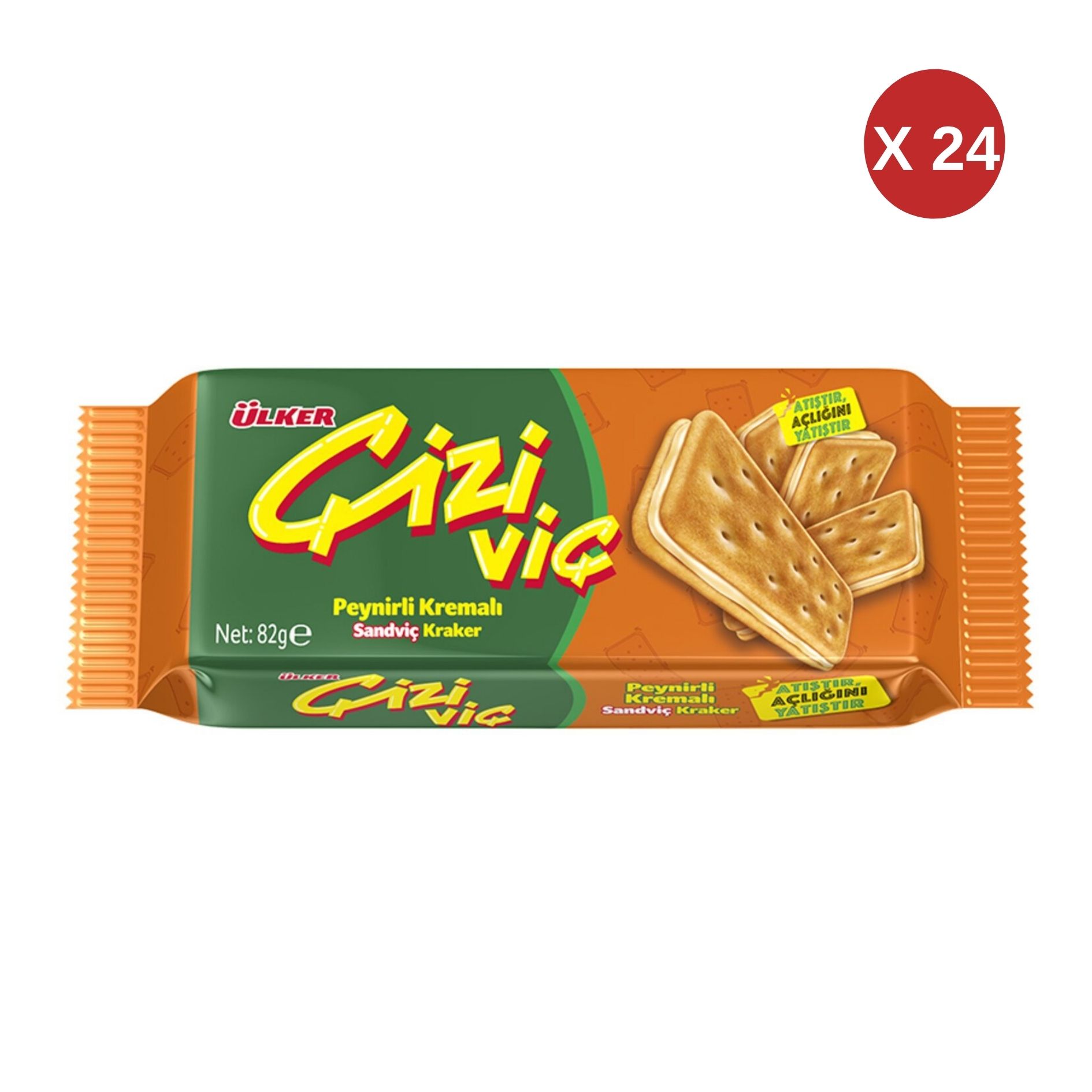 ÜLKER ÇİZİVİÇ PEY.KRAKER 82 GR ( 24 ADET )