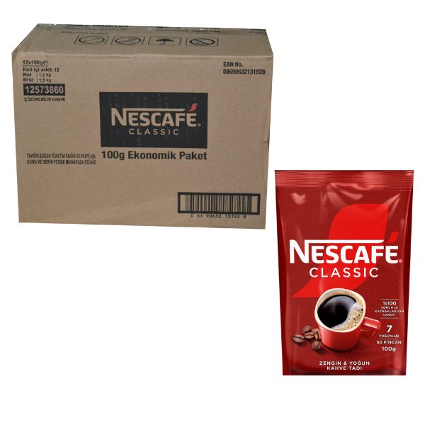  NESCAFE CLASSIC 100 GR (12 ADET)