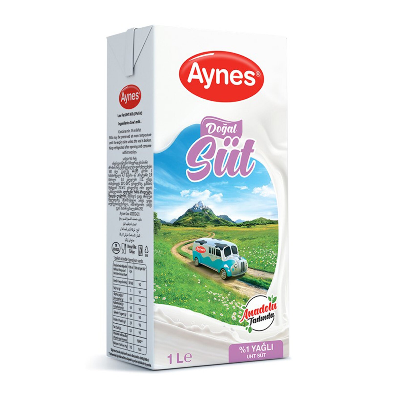 AYNES 1 LT %1 YAĞLI UHT SÜT