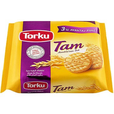 TORKU TAM YULAFLI BISKÜVI 125G 3 ADET