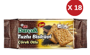 ETİ BURÇAK TUZLU ÇÖREKOTLU 91 GR ( 18 ADET )