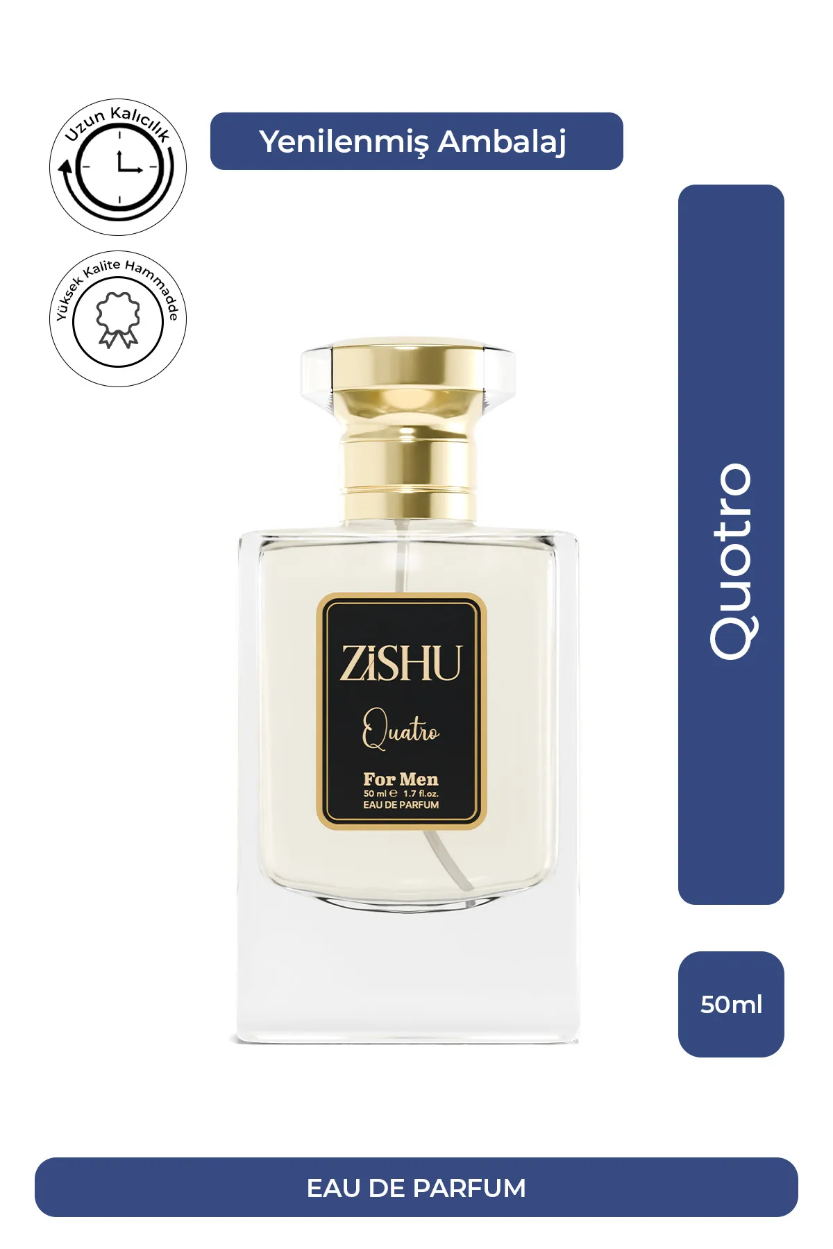 ZİSHU - BAYİ QUATRO ERKEK PARFÜMÜ 50 ML -KAP