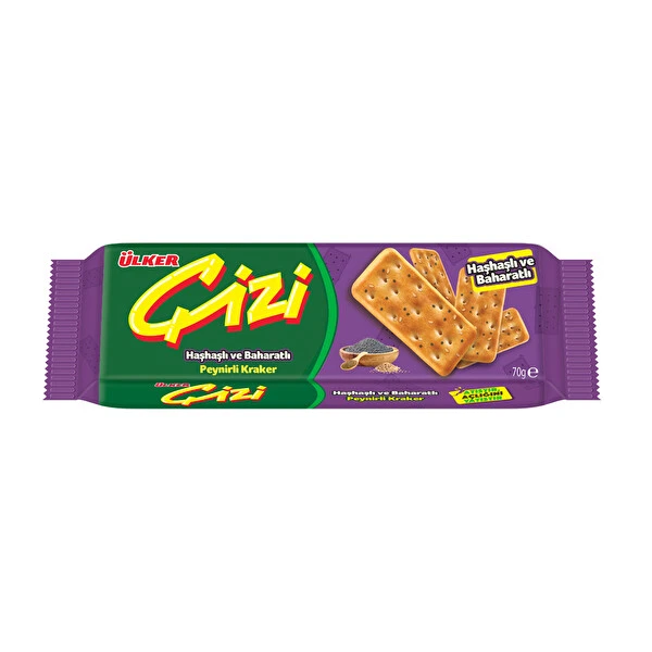ÜLKER ÇİZİ HAŞHAŞLI BAHARATLI 70 GR