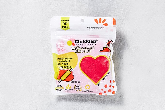 CHILDGEN DOĞAL OYUN HAMURU GLITTER PEMBE-125G