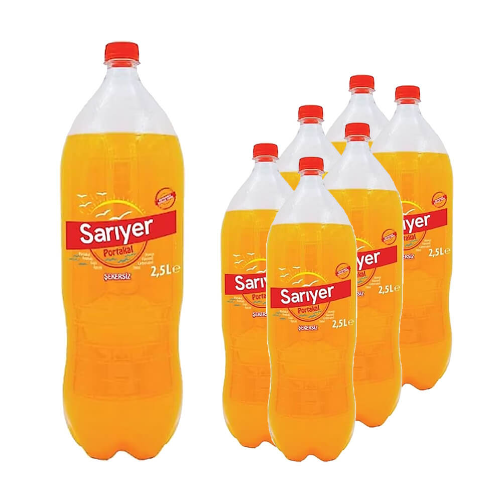 SARIYER PET PORTAKALLI GAZOZ 2,5 LT 6 ADET