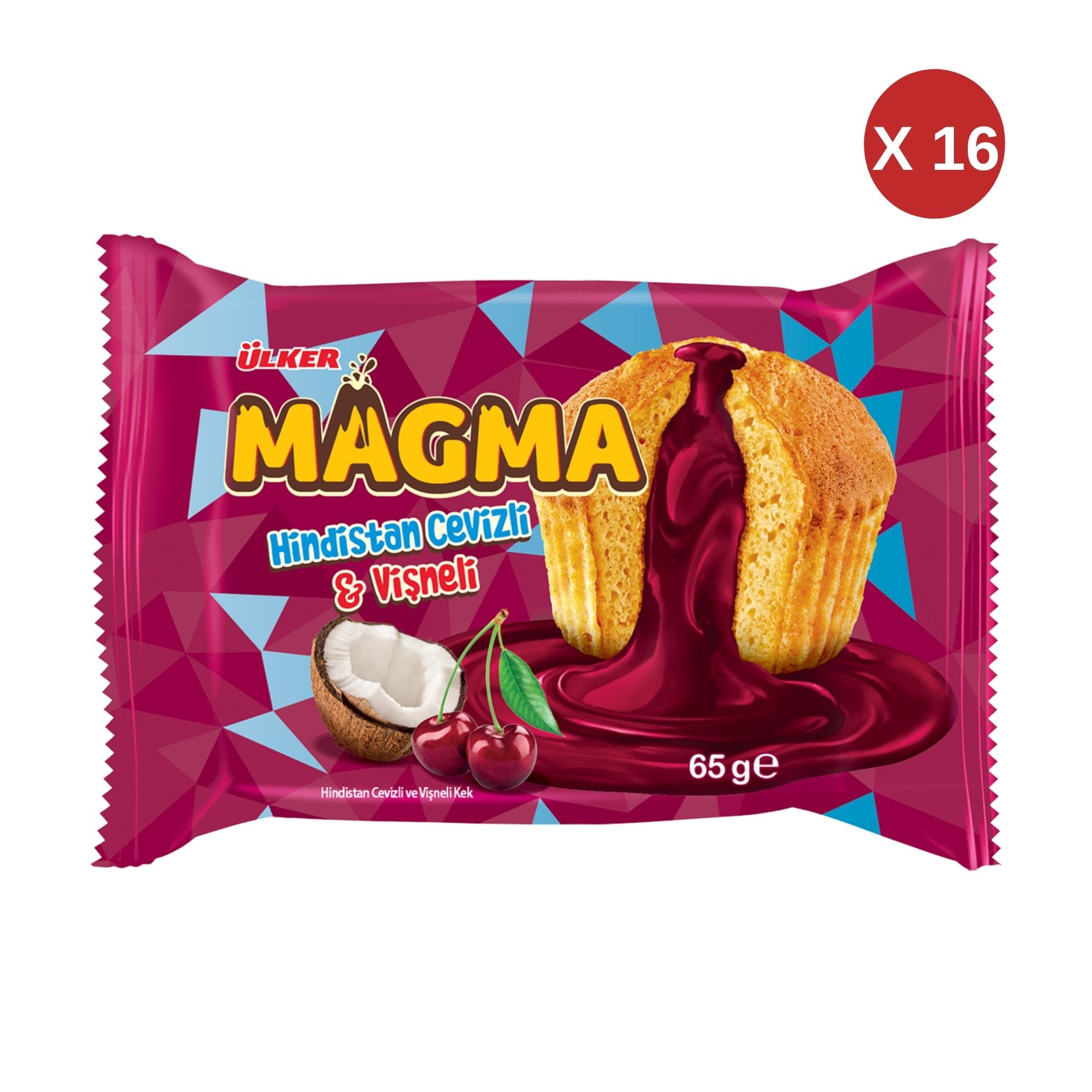 ÜLKER MAGMA HİNDİSTAN VİŞNE 65 GR ( 16 ADET )